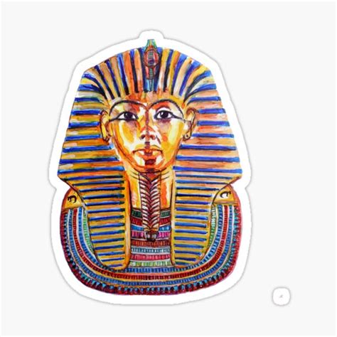 King Tut Sticker For Sale By Artbyleclerc Redbubble