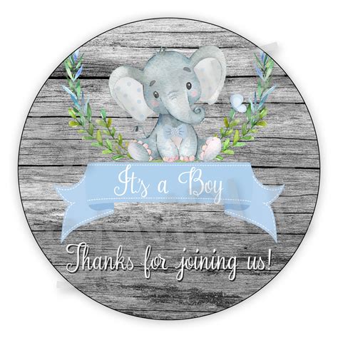 Download, print or send online for free. Cute Its a boy Baby Elephant Baby Shower Gift Tags Printable