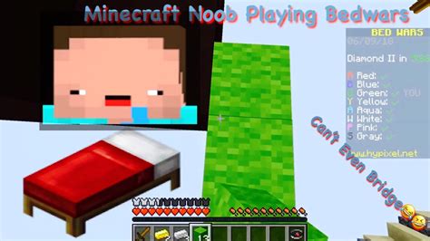 Minecraft Noob Playing Bedwars Youtube