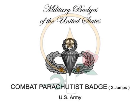 Badge Card Combat Parachutist 2 Jumps Military Wives Store