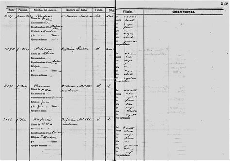 1872 Slave Schedule For Puerto Rico By District Puerto Rican