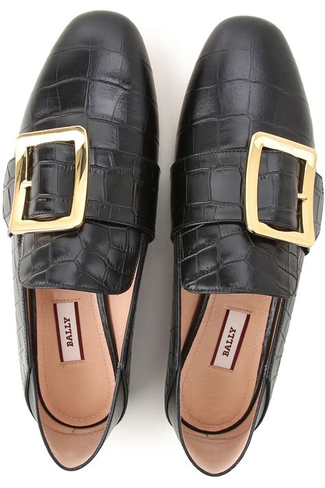 Bally Leather Loafers For Women In Black Lyst