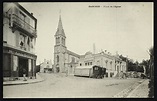 Garches - Place de l'Eglise - Carte postale ancienne et vue d'Hier et ...