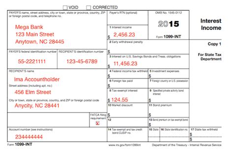 Understanding Your Tax Forms 2016 Form 1099 Int Interest Income