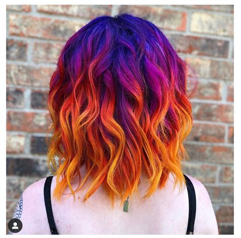 Sunset Hair Color Vivid Hair Color Hair Color Crazy Bright Hair