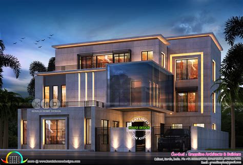 7 Bedroom Contemporary Home Design Plan Kerala Home Design And Floor
