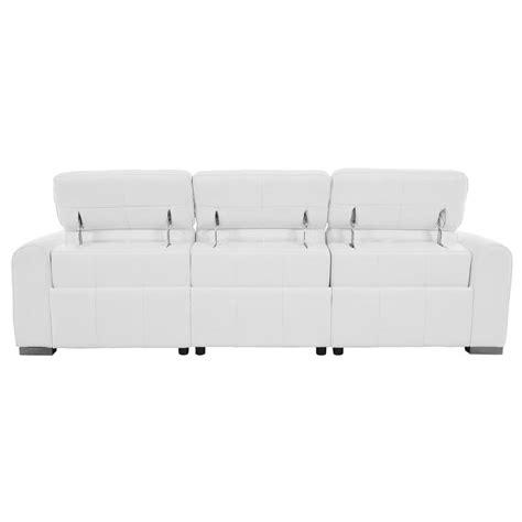 Dolomite White 3pwr Oversized Leather Sofa El Dorado Furniture