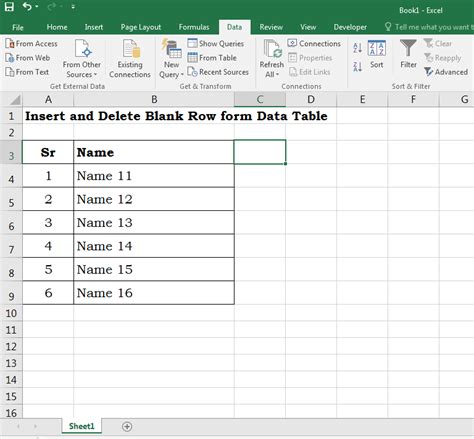 Insert Blank Rows From Data Table In Excel । Delete Blank Row In Excel
