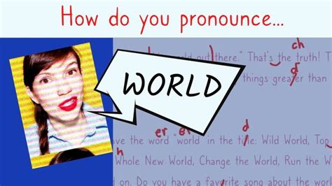 How To Pronounce World In American English Practice Paragraphs How