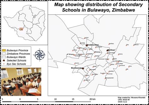 Map Showing Secondary Schools In Bulawayo Zimbabwe Download