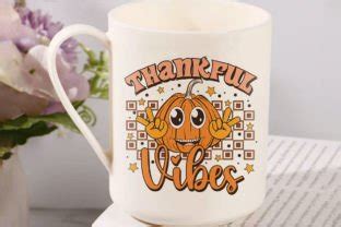 Thankful Vibes Pumpkin Svg Sublimation Graphic By Pig Design Creative