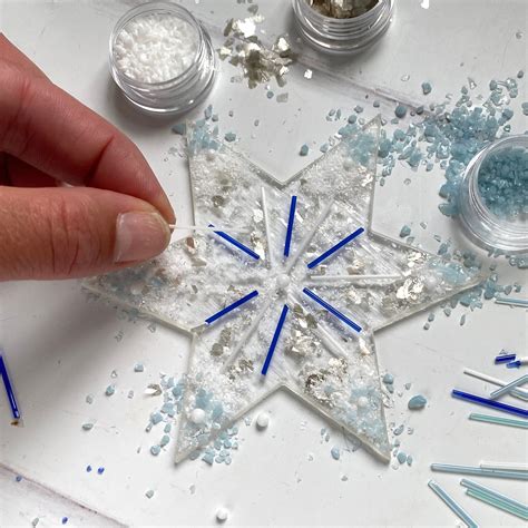 Fused Glass Star Kit Glass Kit Uk Blue And Silver Glass Star Etsy Uk