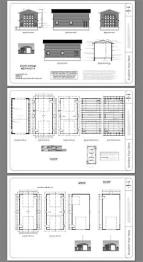 20x40 1 Rv Garages 800 Sq Ft Pdf Floor Plan Instant Download Models 1