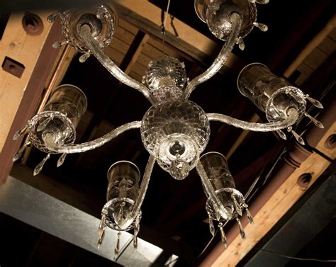 Waterford Style Six Arm Crystal Chandelier
