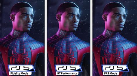 Spider Man Miles Morales Ps5 Ray Tracing Performance Mode Comparison Game Videos