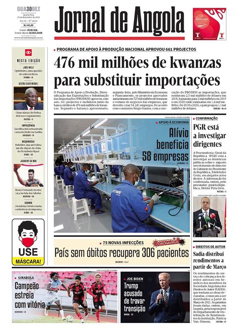 Jornal De Angola Quarta 30 De Dezembro De 2020
