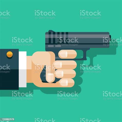 Hand Holding Gun Stock Illustration Download Image Now Adult