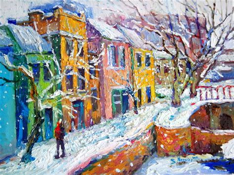 Buy Original Art By Suren Nersisyan Oil Painting Snowing In