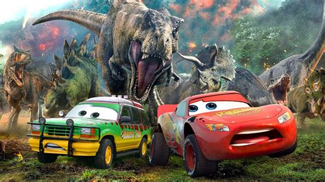 Lightning Mcqueen Jurassic Car Park 🔥 Best Of Future Cars Vol 2 Youtube