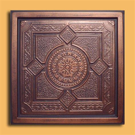 Whether it's circles or squares, curves or corners, we've got you covered. 24"x24" Lima Antique Copper Black PVC 20mil Ceiling Tiles ...