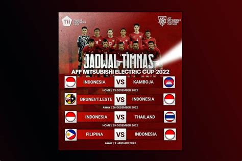 Jadwal Home Dan Away Timnas Indonesia Di Piala Aff 2022 Jis Masuk
