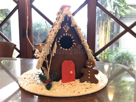 Hereâ€™s My Completely Homemade Gingerbread House For Christmas Stock