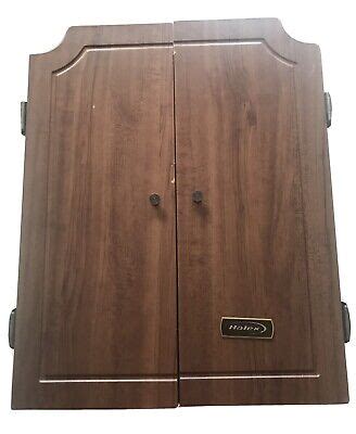 Vintage Halex Electronic Hanging Deluxe Wood Cabinet Dart Board Not