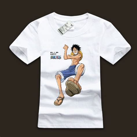 White One Piece Monkey D Luffy T Shirts With Plus Size Champion