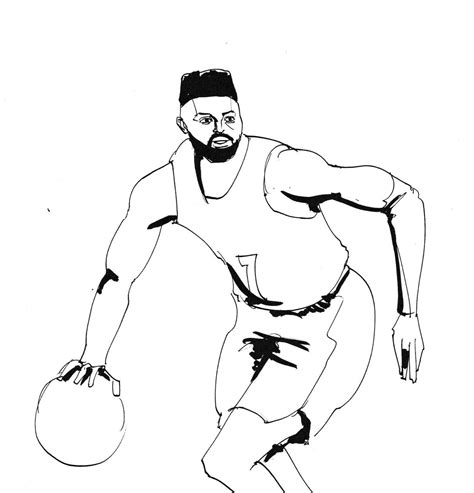 M Kevin Durant Dunking Drawing Coloring Pages