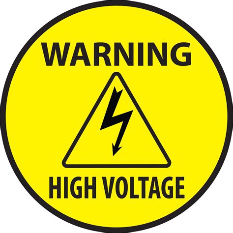 High Voltage Warning Safety Decal | Pre-Printed Vinyl Signage
