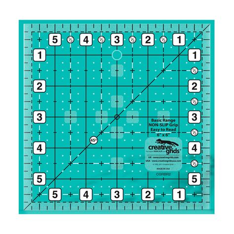 Creative Grids Basic Range 6in Square Quilt Ruler