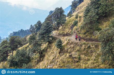 Annapurna Trekking Trail In Nepal Editorial Photo Image Of High