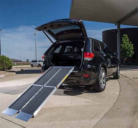 Folding arched aluminum/steel loading ramps, set of two. Trifold Portable Wheelchair Ramps | Portable wheelchair ...