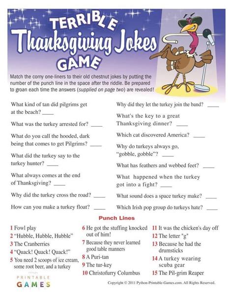 thanksgiving terrible jokes thanksgiving jokes thanksgiving games