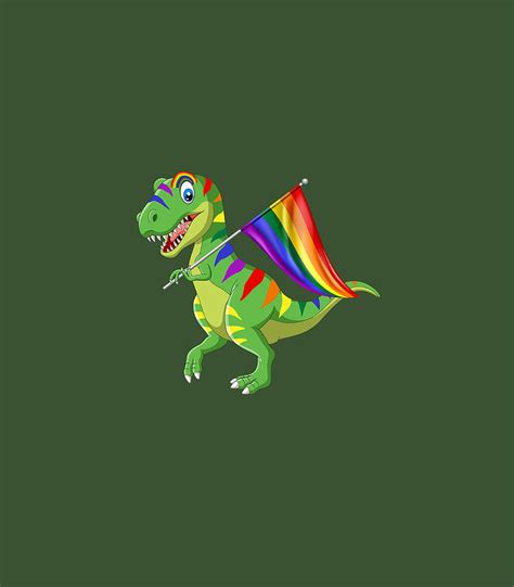 LGBT T Rex Dinosaur Gay Pride Rainbow LGBTQ PrideASaurus Digital Art By Dalria Eabha Pixels