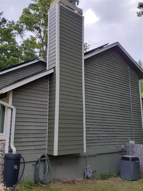Rotten Chimney Rebuild With New Hardie Siding In Fletcher Nc