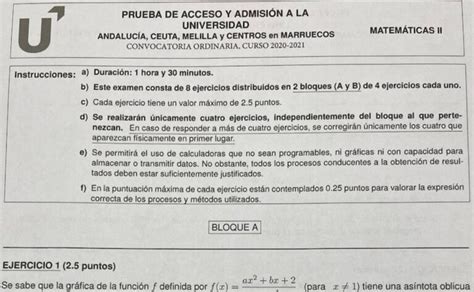 Solución Completa Al Examen Selectividad Andalucía 2023 Guía De