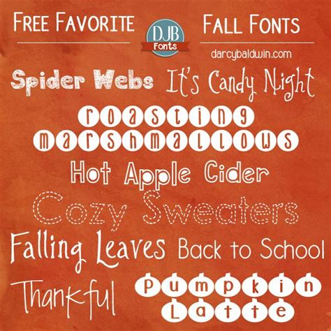 Favorite Free Fall Fonts Darcy Baldwin Fonts Fall Fonts Teacher