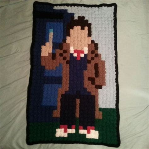 Pin By Monica Smyithe On Doctor Who Crochet Pixel Crochet Blanket