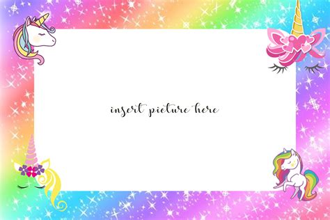 Unicorn Png Frame Printable Png Frames Cartoon Character Png Images