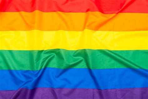 bandera lgbt arcoiris tela gay bandera lesbiana como fondo o textura foto premium
