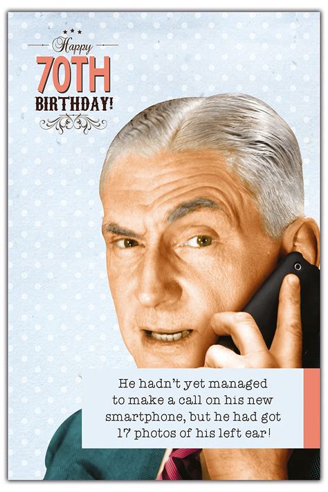 Buy 70th Birthday Card For Him Funny 70th Birthday Card Men Happy