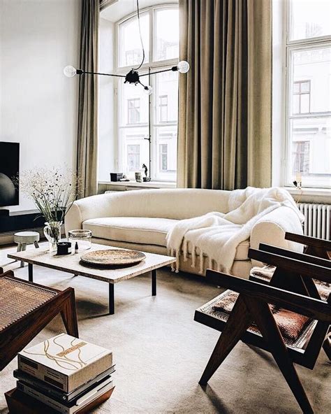Warm Modern Decor Living Room White Black And White