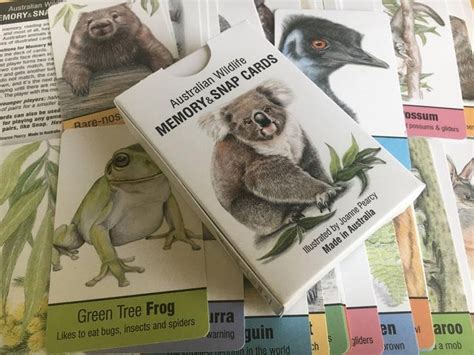 Memory And Snap Cards Australian Wildlife Set Of 40 Cards