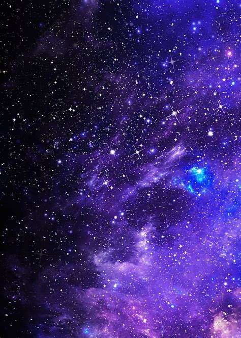 พื้นหลังเต็มไปด้วยดวงดาวอวกาศสีม่วง ภาพวอลล์เปเปอร์สำหรับดาวน์โหลดฟรี