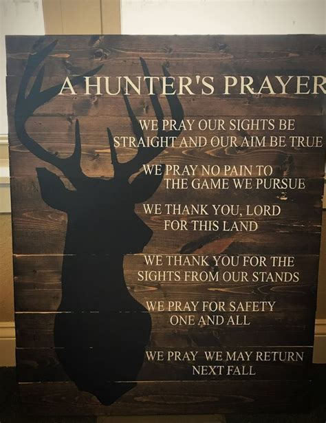 A Hunters Prayer Sign Prayer Signs Hunters Prayer Prayers