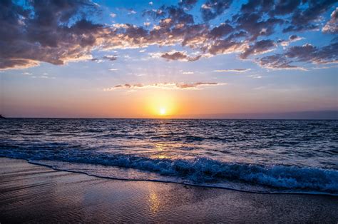 2560x1700 Beach Sunset Evening Chromebook Pixel Hd 4k Wallpapers