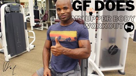 It consists of a curved, horizontal portion, the body, and two perpendicular portions, the. GF does my upper body workout | D&L - YouTube
