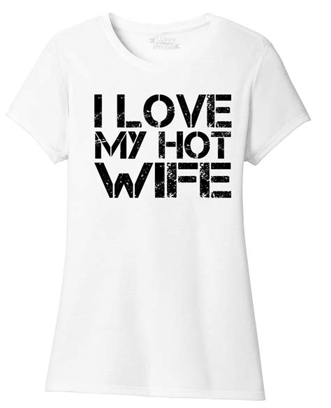 ladies i love my hot wife cute valentines day t shirt tri blend tee husband ebay