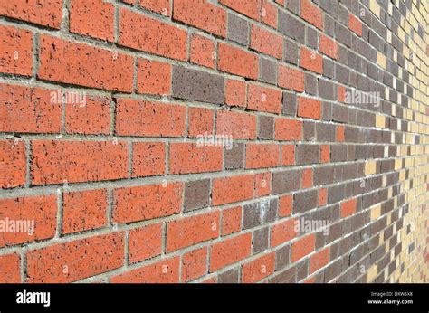 Brick Wall With Multi Colored Brick Pattern Stock Photo Alamy